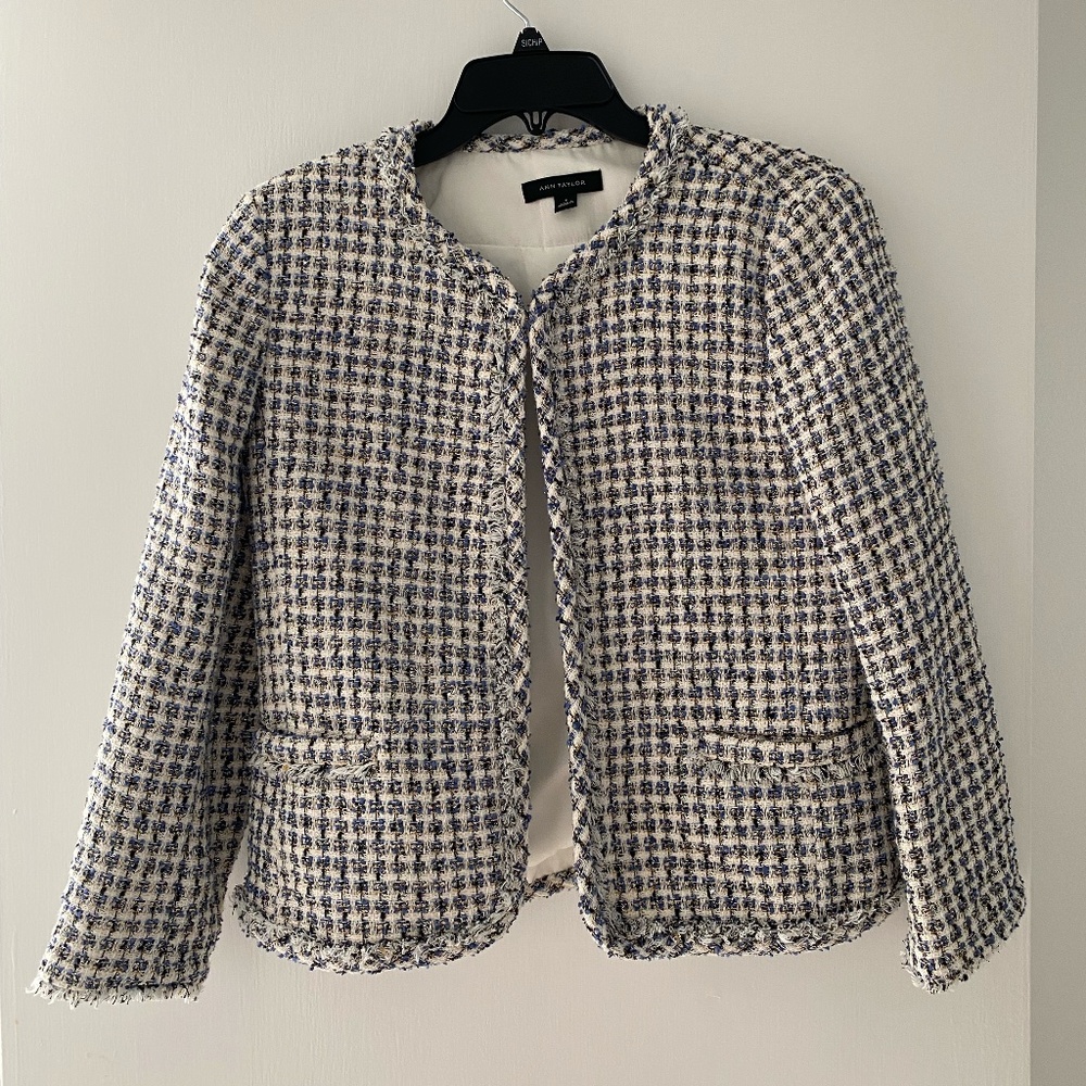 Ann Taylor Tweed Blazer Size 6